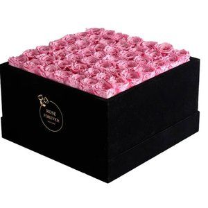 Forever Roses 36 Pink Roses Velvet Box with Lid